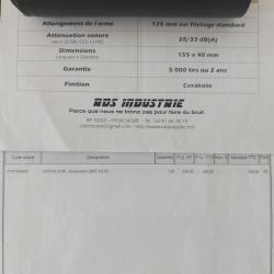 Réducteur de son "professionnel". RDS VORTEX 8. Pour tous calibres 30.( 7mm) 308, 7,62, 7.64.30,06 .