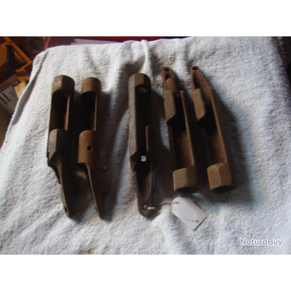 lotde 5 boitiers de fusil ancien 1850/1870 a identifier