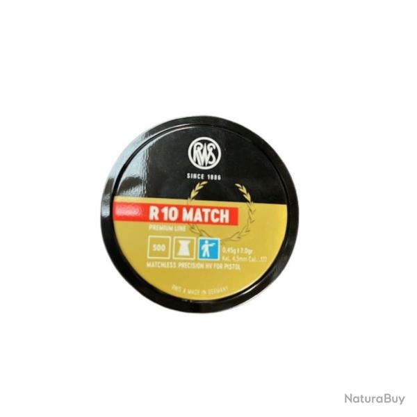 Plombs RWS r10 match cal.4.5 0.45g 7gr par 1500 (3 boites)