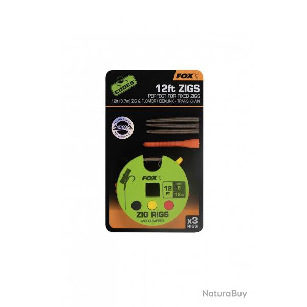 Bas De Ligne Edges Zig Rig 8 - 12Lb 12Ft X 3
