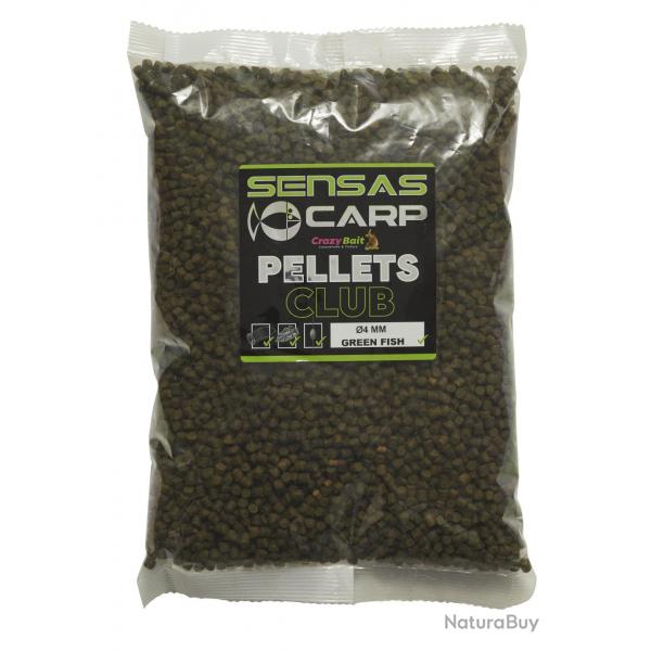 Pellet Sensas Pellets Club Vert Poisson 4Mm - 1Kg