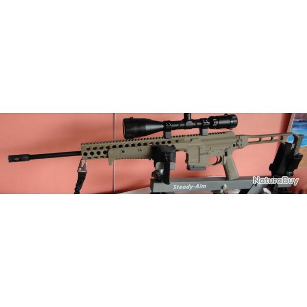 TROY 222 PAR - Sporting pompe Action Rifle calibre 222 Rem. 18'' avec 8 chargeurs lunette et valise