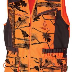 Gilet de chasse Treeland anti-ronce - camo orange - 3XL
