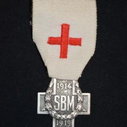 MEDAILLE CROIX ROUGE SECOURS AUX BLESSES MILITAIRES-GRANDE GUERRE 1914-18- 1°WW