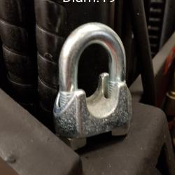 Serre câble étrier diam.19mm série renforcée électrozinguée
