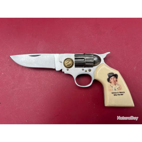 Couteau en forme de revolver Billy the kid
