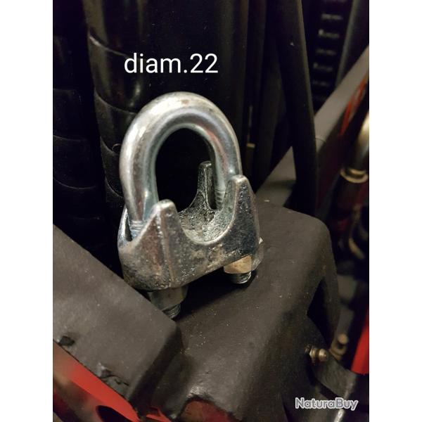 Serre cble trier diam.22mm srie renforce lectrozingue