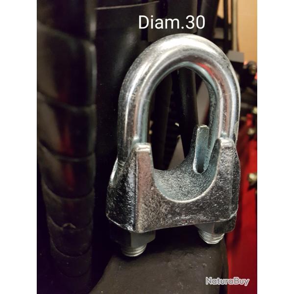 Serre cble trier diam.30mm srie renforce lectrozingue