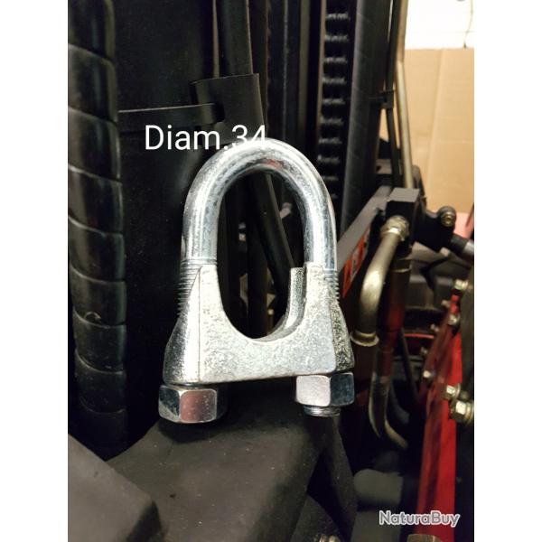 Serre cble trier diam.34mm srie renforce lectrozingue