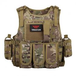 Gilet tactique d'intervention YAKEDA Camo