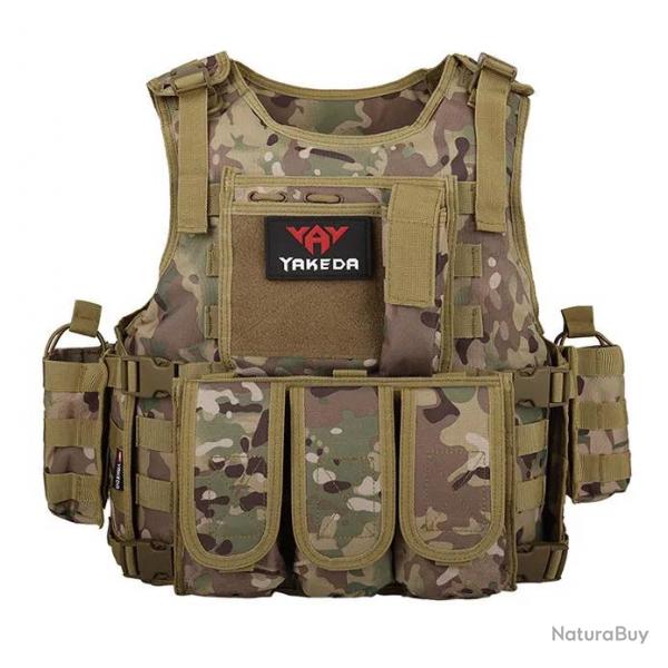 Gilet tactique d'intervention YAKEDA Camo