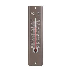 Thermomètre extérieur gris 20 x 5 cm