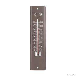Thermomètre extérieur gris 20 x 5 cm