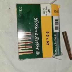 12 Balles 9.3x62 sellier bellot