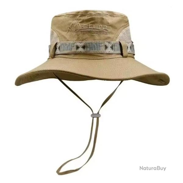 CHAPEAU ADULTE LARGES BORDS PROTECTION SOLAIRE ET PLUIE STYLE INDIANA CHASSE PECHE RANDONNEES