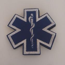 ÉCUSSON BRODÉ  MÉDECIN SAUVETEUR SYSTÈME SCRATCH 7 CM