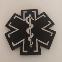ÉCUSSON BRODÉ EMBLEME  MÉDECIN SAUVETEUR SYSTÈME SCRATCH 7 CM