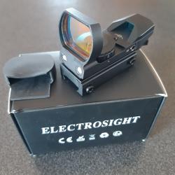 Point rouge panoramique Electrosight 4 réticules - rhéostat 6 positions + automatique