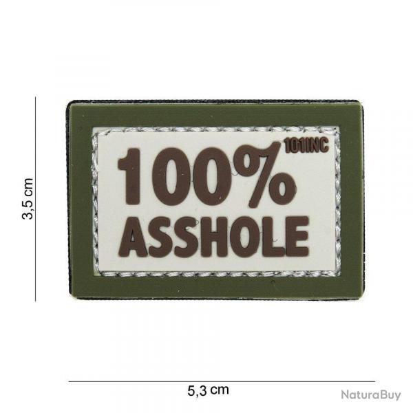 Patch 3D PVC 100% Asshole (101 Inc) OD