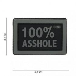 Patch 3D PVC 100% Asshole (101 Inc) Noir