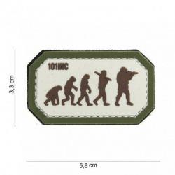 Patch 3D PVC Airsoft Evolution (101 Inc) Désert