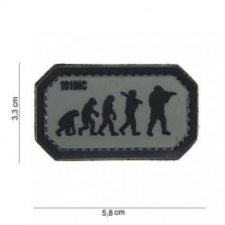 Patch 3D PVC Airsoft Evolution (101 Inc) Wolf Grey