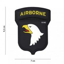 Patch 3D PVC Airborne 100st (101 Inc) Noir
