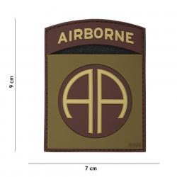 Patch 3D PVC Airborne AA (101 Inc) Marron