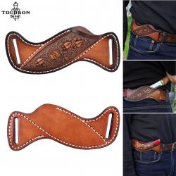 Tourbon - panier de couteau à lame fixe en cuir gravé  LIVRAISON GRATUITE !!