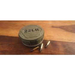 Boîte à munitions 22lr effet vieille caisse militaire, pratique et robuste. Feinwerkbau CZ Tikka RWS