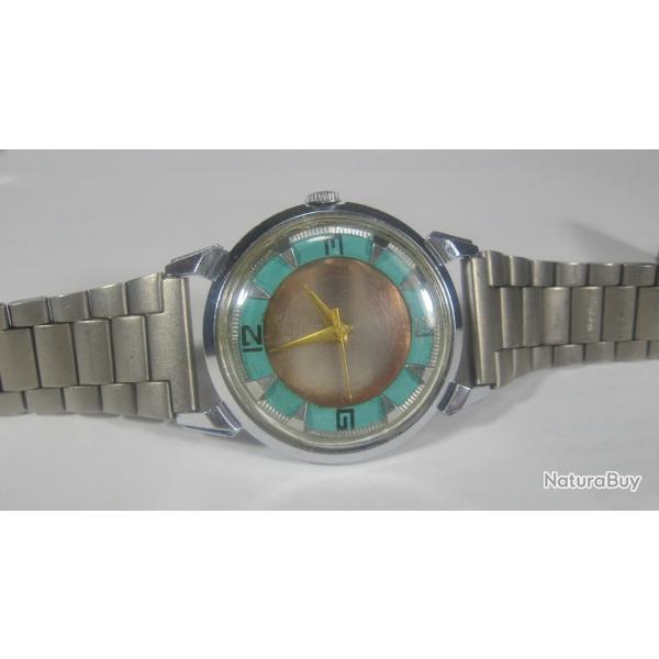vintage Poljot Kirovskie 17 rubis - bracelet mcanique sovitique pour homme 1MChZ, annes 1960