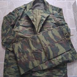AUTHENTIQUE TENUE VESTE ET PANTALON CAMOUFLAGE "FLORA" VSR 98 TAILLE L-XL(54/4) NEUVE
