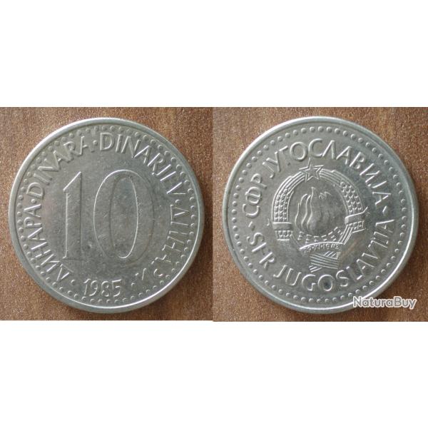 Yougoslavie 10 Dinars 1985 Piece Dinara Embleme
