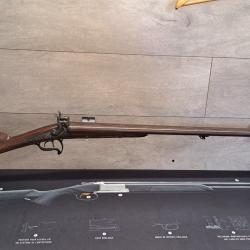 Fusil à poudre noir belle finition jaspé _ Ancien