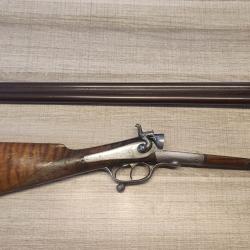 Magnifique fusil juxtaposé de luxe signé Dabadie à Toulouse calibre 16 65 canons damas E.Bernard