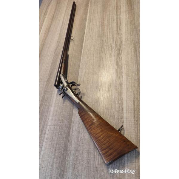 Magnifique fusil juxtapos percu centrale de luxe sign Dabadie  Toulouse 16 canons damas E.Bernard