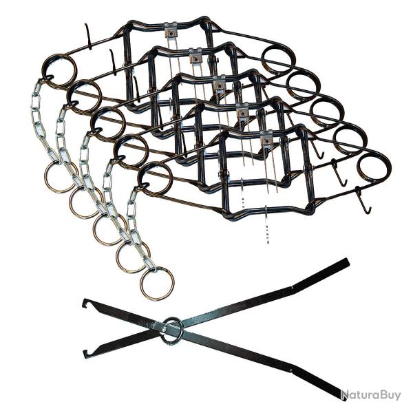 Lot 5 piges en X - Double ressort 13x13 cm + Cl tendeur 12628-defaultCombination