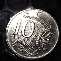 Australie  piece de  10 cents  superbe 2003 Elizabeth II "oiseau lire"