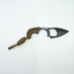 Couteau Wildsteer Krill manche en paracorde coyote Etui kydex Lame noire