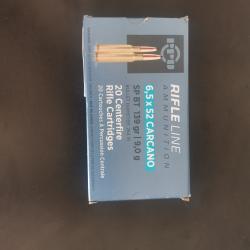 6.5x52 carcano PPU SP BT 139 gr X20