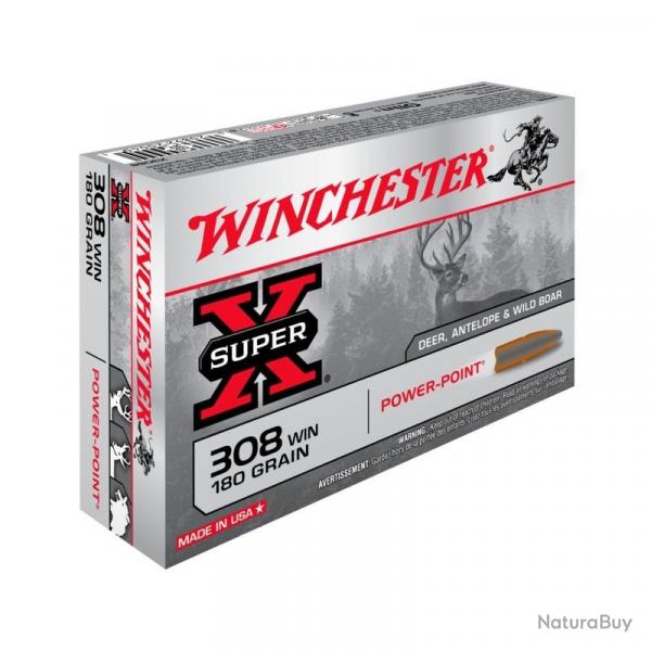 MUNITIONS WINCHESTER 308WIN 180GR POWER POINT X20