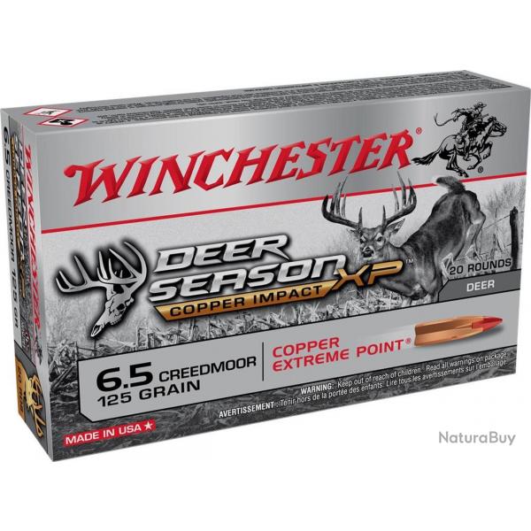 MUNITIONS WINCHESTER 6.5 Creedmor Extreme Point DEER SEASON 125gr X20