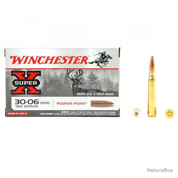 MUNITIONS WINCHESTER 30-06 180GR POWER POINT X20