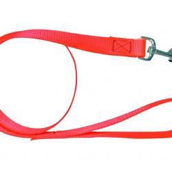 LAISSE POLYPROPYLENE CHIEN ORANGE/ROSE 120CM