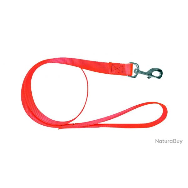 LAISSE POLYPROPYLENE CHIEN ORANGE/ROSE 120CM