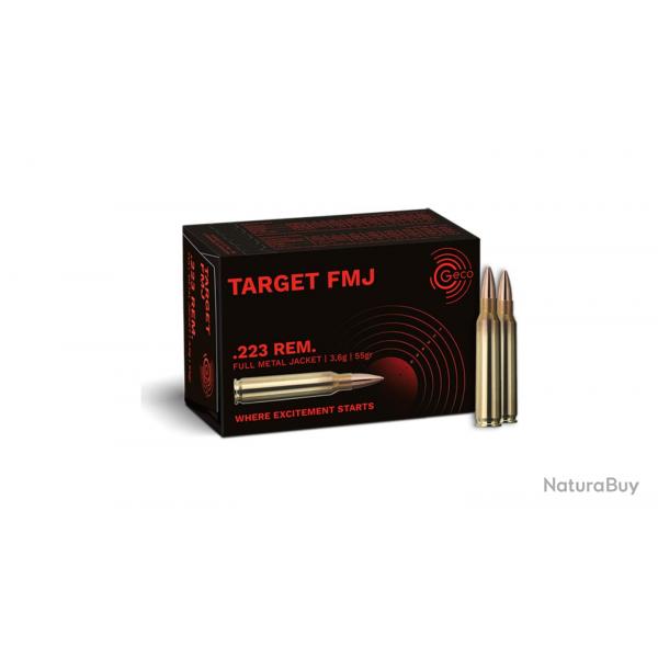 MUNITIONS GECO 223REM TARGET FMJ 55GR X50