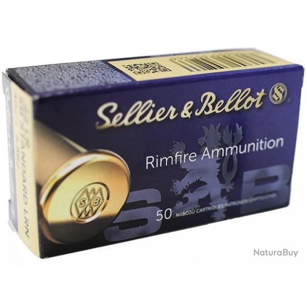 MUNITIONS SELLIER & BELLOT 22LR STANDARD LRN 40GR X50