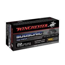 Munition WINCHESTER 22LR SUBSONIC 42GR HP X50