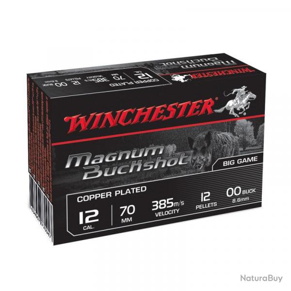 CHEVROTINES WINCHESTER MAGNUM BUCKSHOT Cuivres HV 12/70 45g 12GR X5