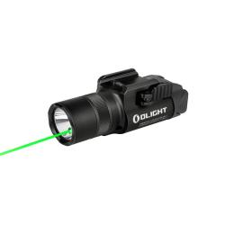 OLIGHT BALDR PRO R LAMPE TACTIQUE 1913 GL AVEC LASER VERT & 1350 LUMENS LED BLACK